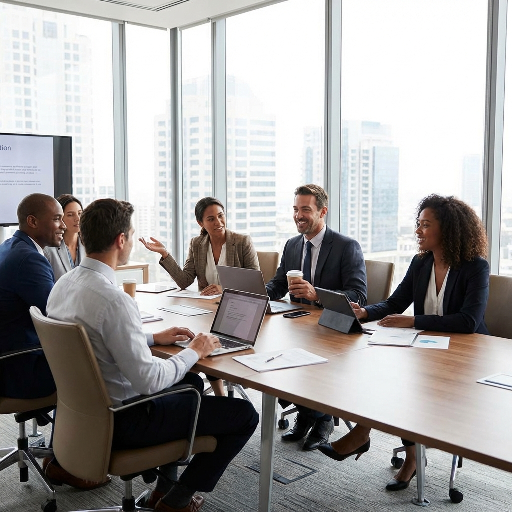 Equipo de FinanKairos en reunión estratégica